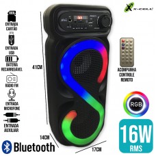 Caixa de Som Bluetooth 16W RGB ZQS-4270 X-Cell - Preta